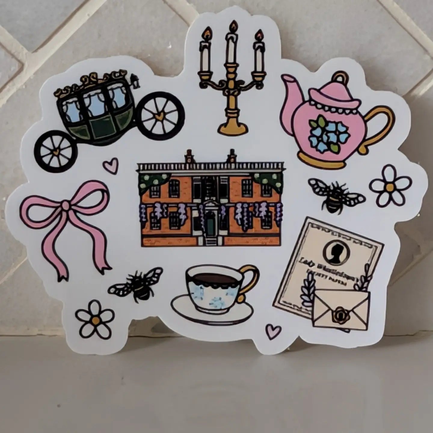 Gentle Reader Tea & Carriage Sticker