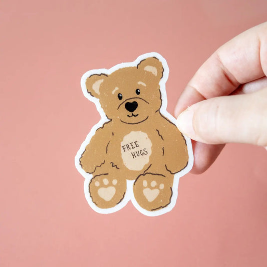 Free Hugs Teddy Bear Sticker