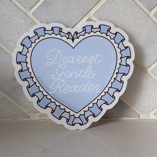 Gentle Reader Heart Sticker