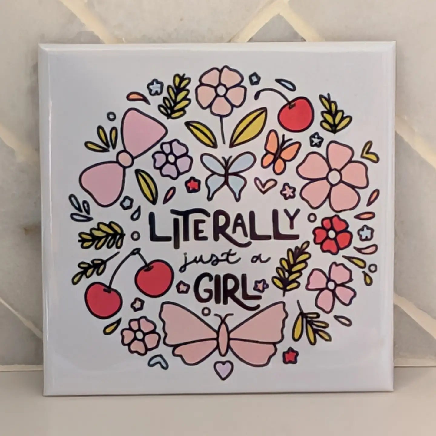 Just A Girl Fridge Locker Magnet