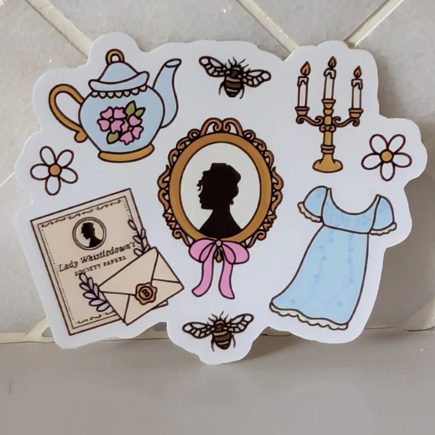 Gentle Reader Cameo Sticker