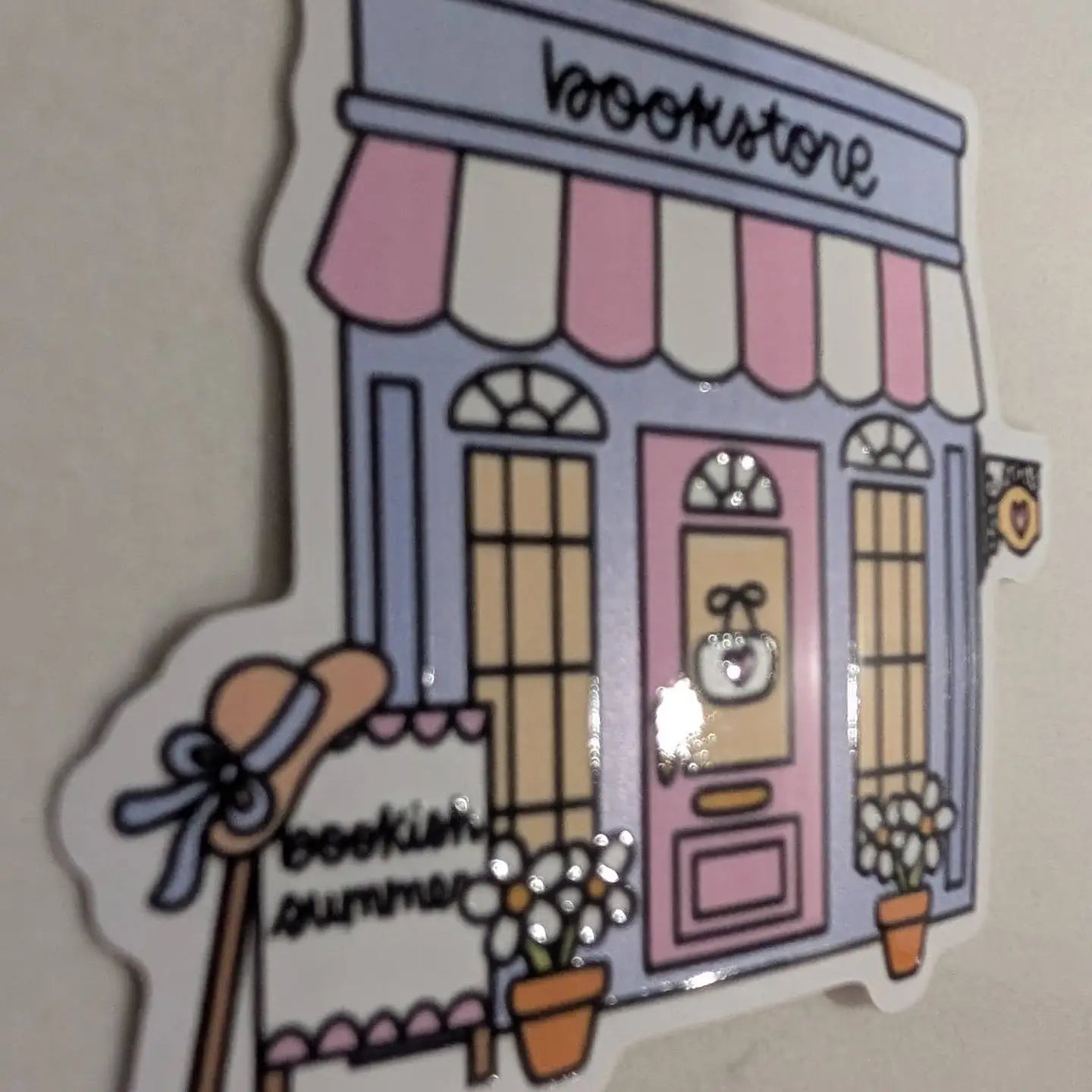 Summer Bookstore Textured Sticker