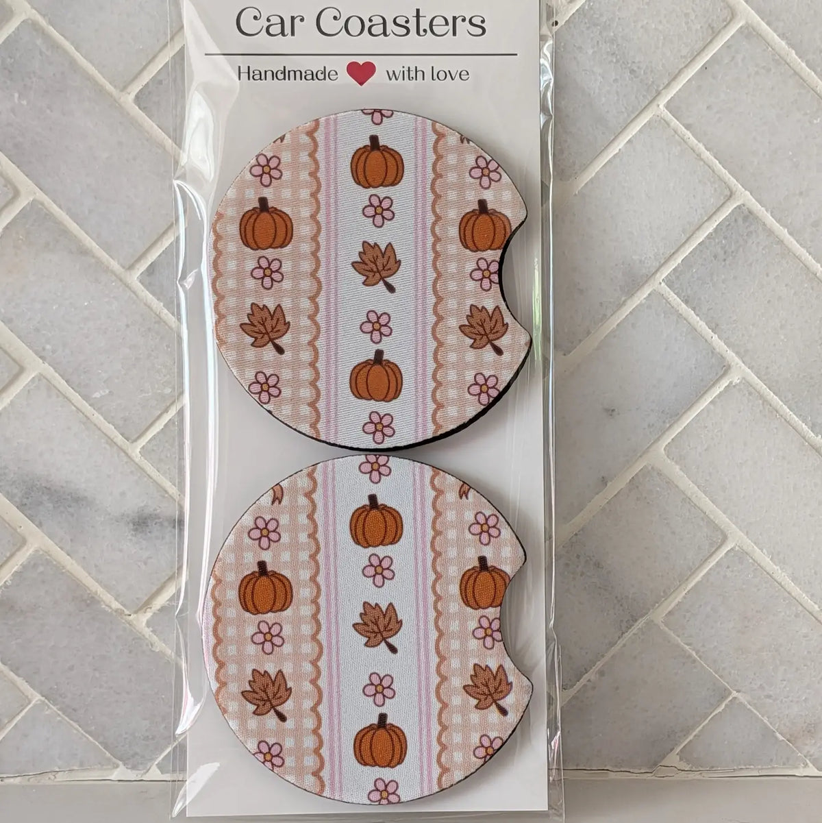 Fall Pumpkins Car Coasters