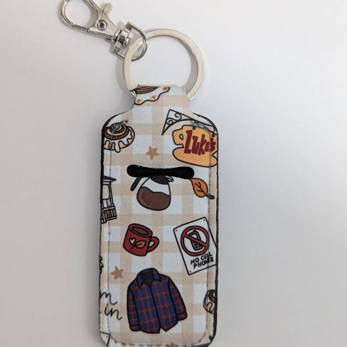 Gg Checker Lip Balm Holder