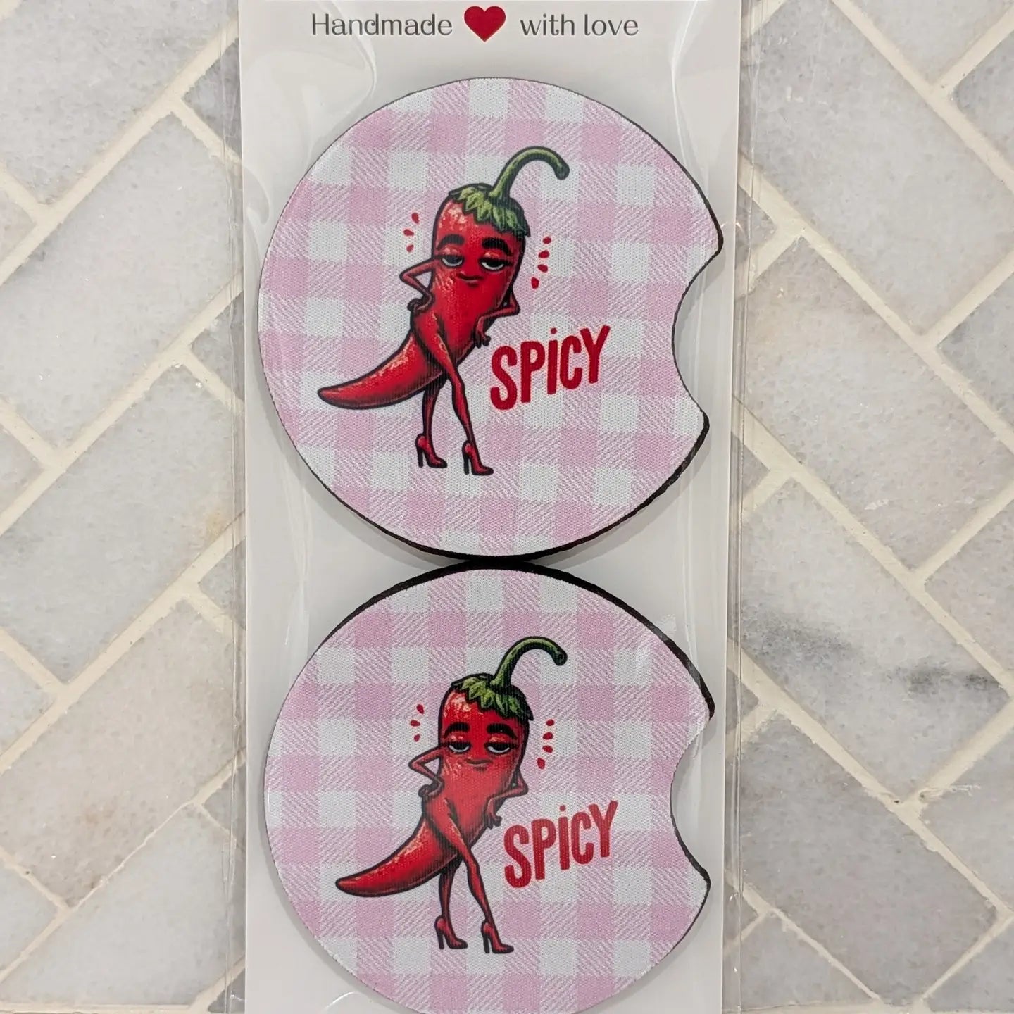 Spicy Pepper Car Coasters