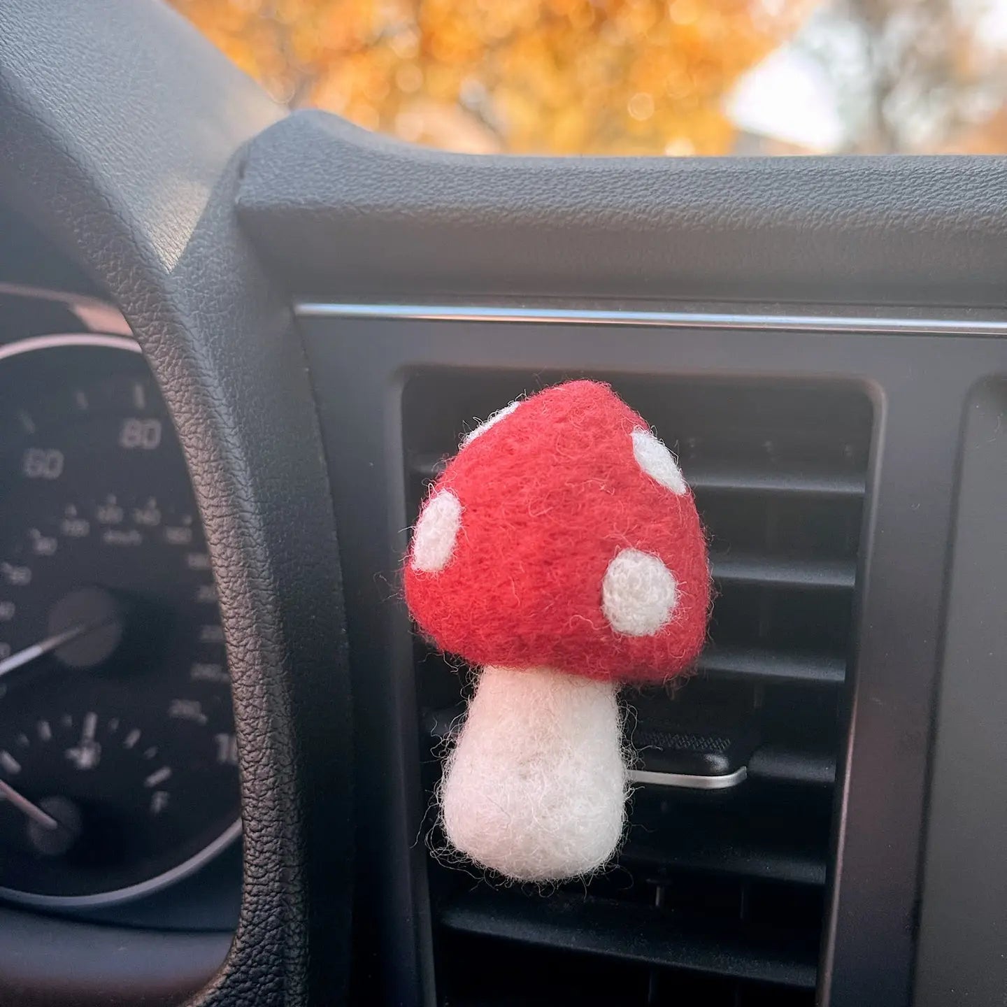 Felt Mushroom Car Vent Clip