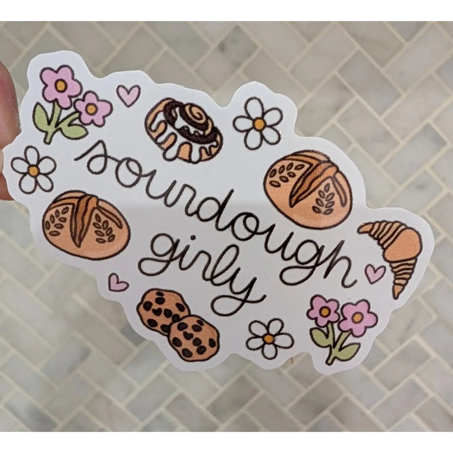 Sourdough Baking Girly Textured Sticker