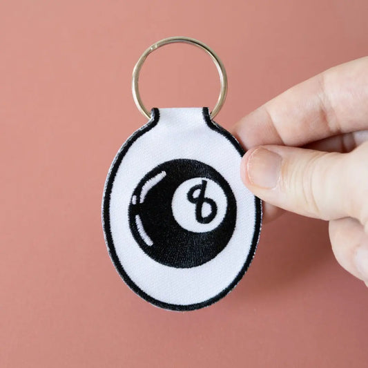 Magic 8 Ball Embroidered Keychain