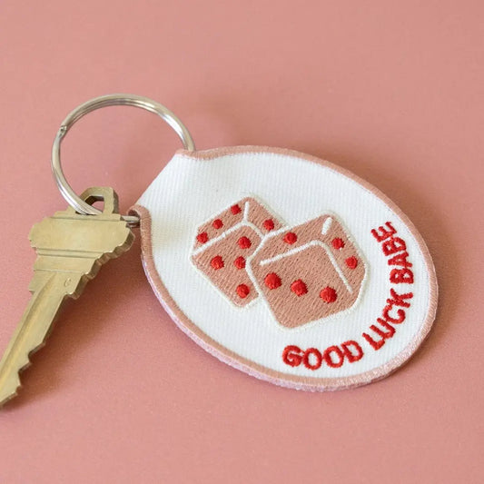 Dice Embroidered Keychain