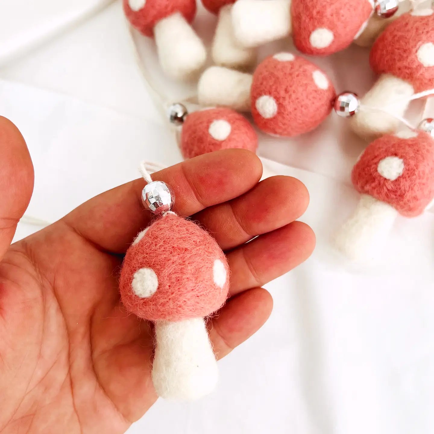 Felt Mushroom Car Mirror Hanger