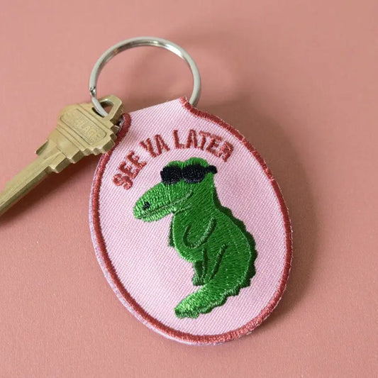 Later Gator Embroidered Keychain
