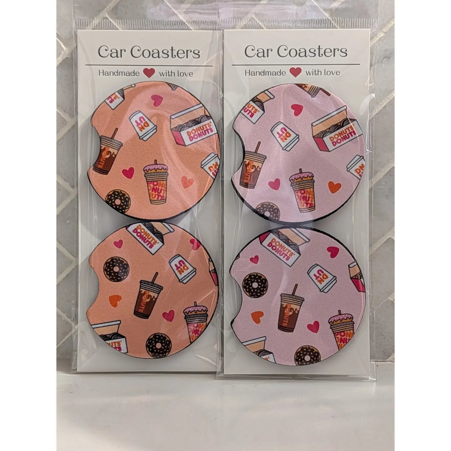 Coffee & Donuts Car Coasters