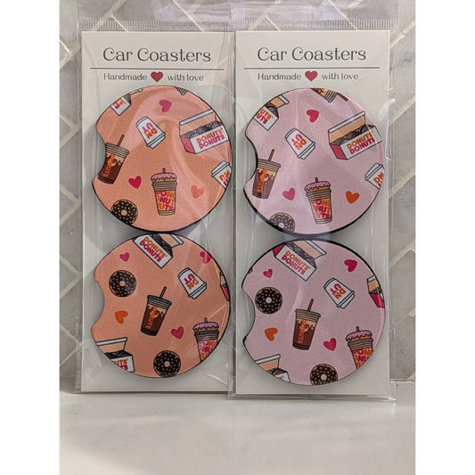 Coffee & Donuts Car Coasters