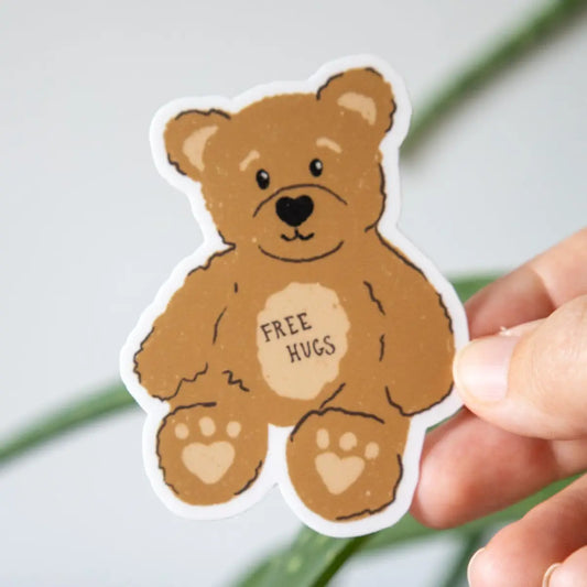 Free Hugs Teddy Bear Sticker