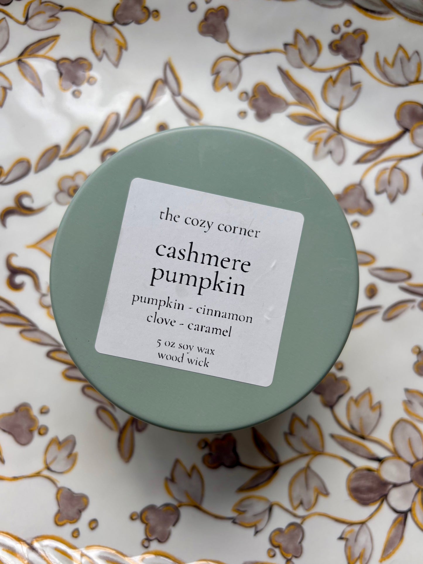 Cashmere Pumpkin Wood Wick Candle