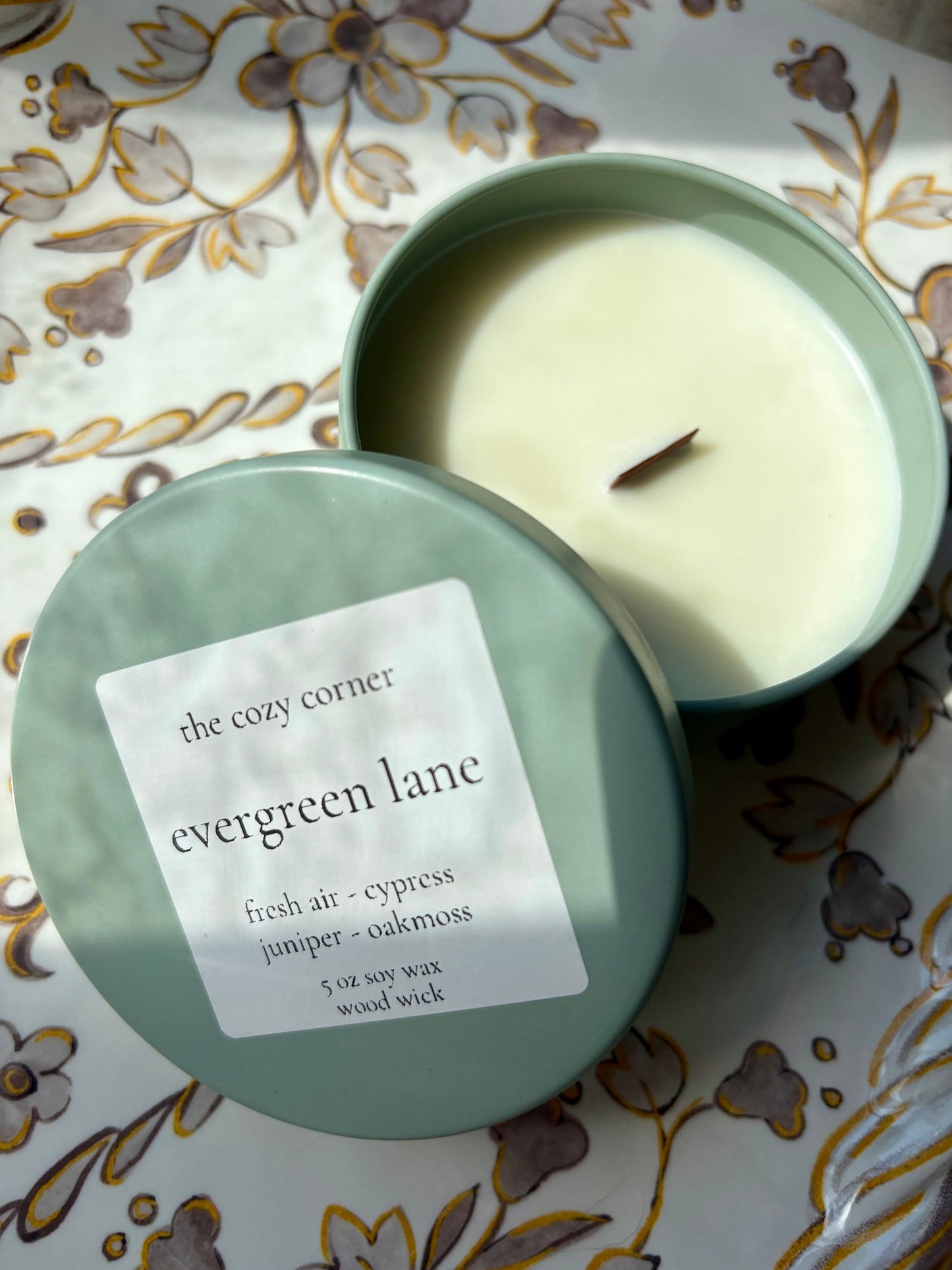 Evergreen Lane Wood Wick Candle