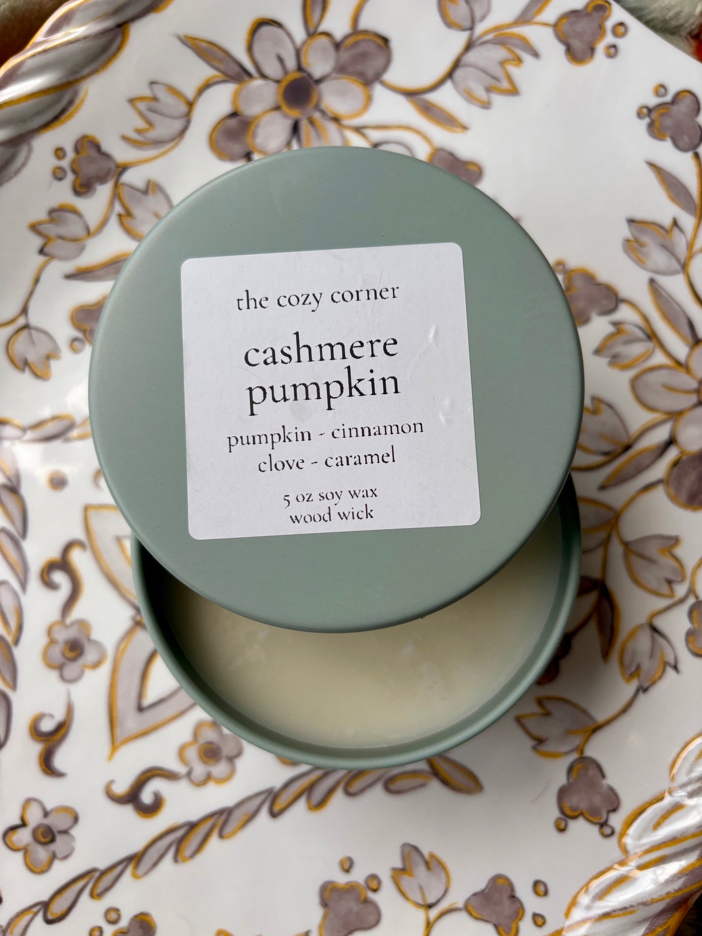 Cashmere Pumpkin Wood Wick Candle