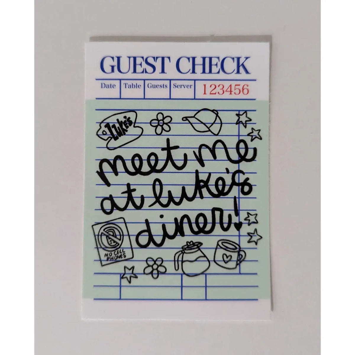 Meet At Luke's Guest Check Sticker