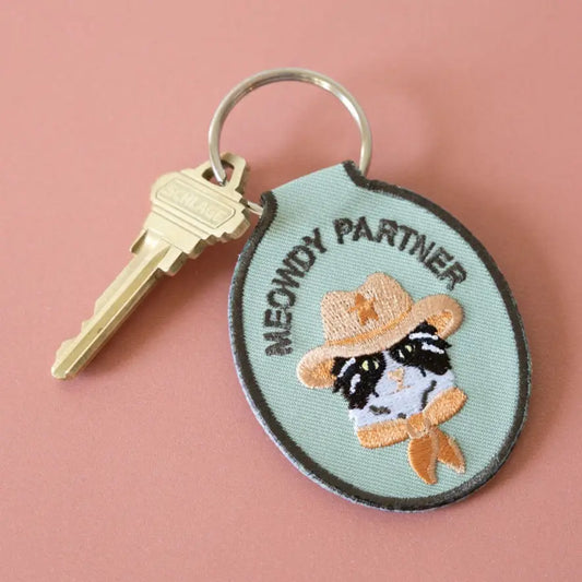 Meowdy Partner Embroidered Keychain