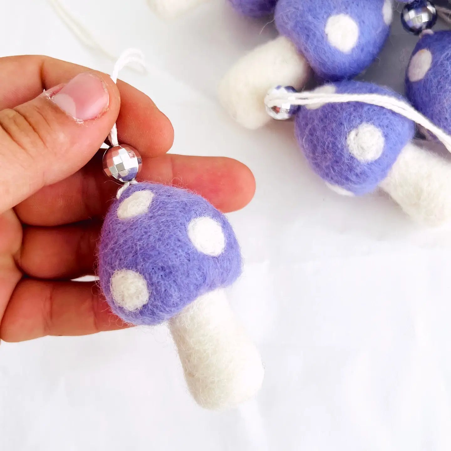Felt Mushroom Car Mirror Hanger