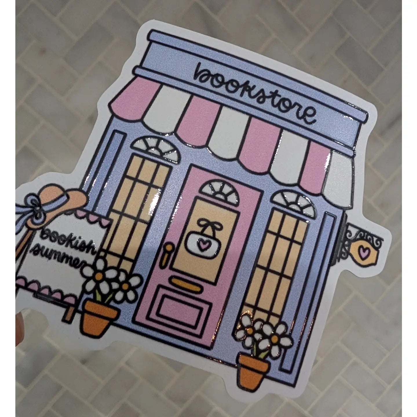 Summer Bookstore Textured Sticker