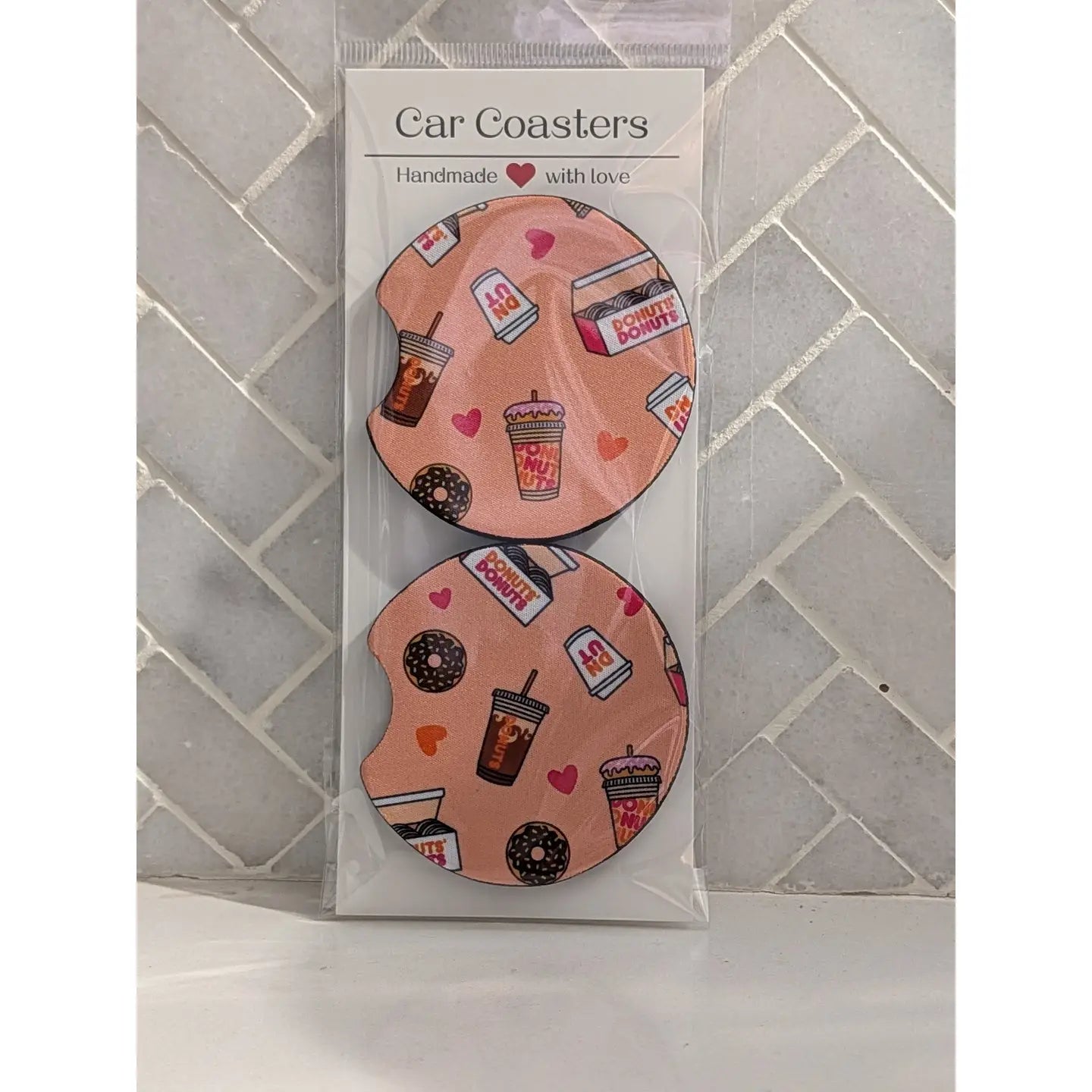 Coffee & Donuts Car Coasters