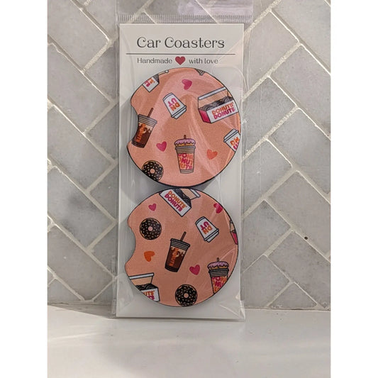 Coffee & Donuts Car Coasters