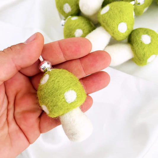 Felt Mushroom Car Mirror Hanger