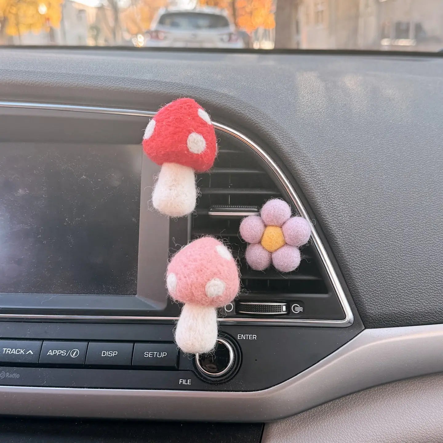 Felt Mushroom Car Vent Clip