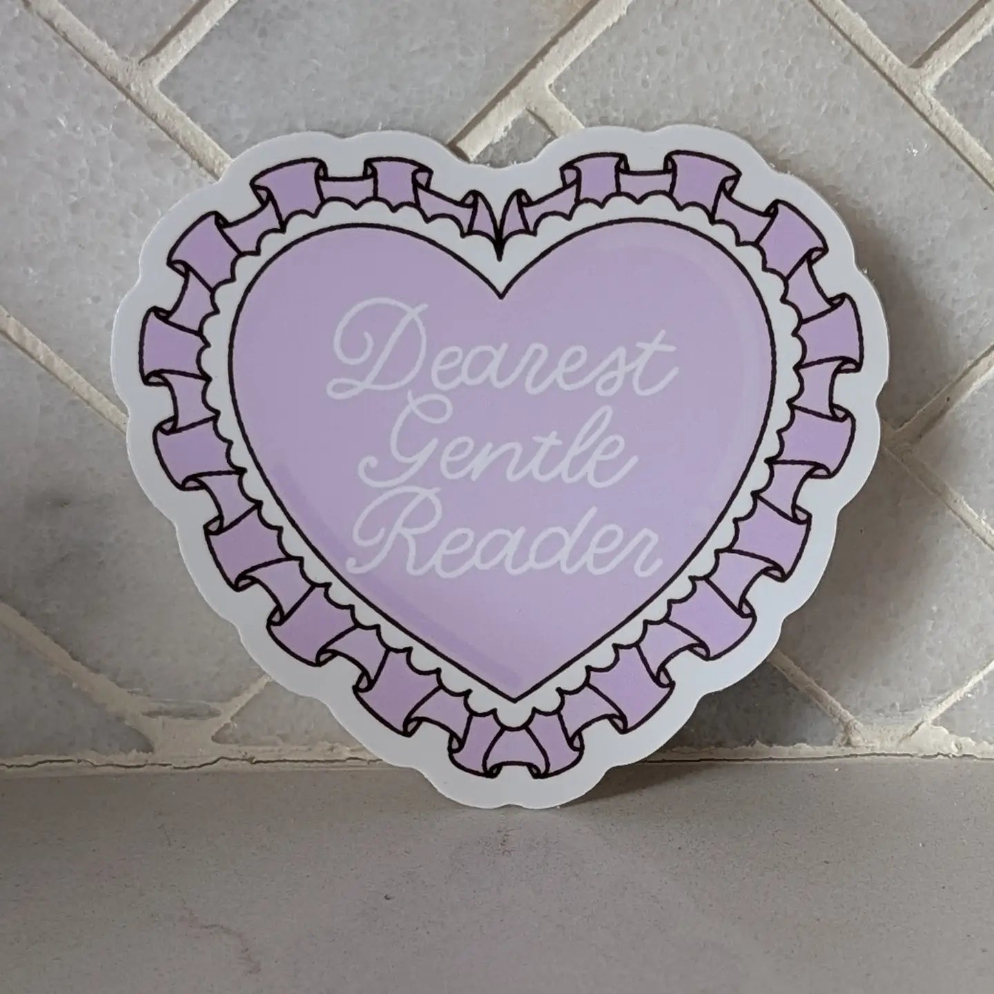 Gentle Reader Heart Sticker