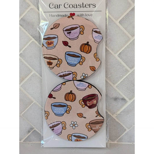 Cups of Coffee Car Coasters